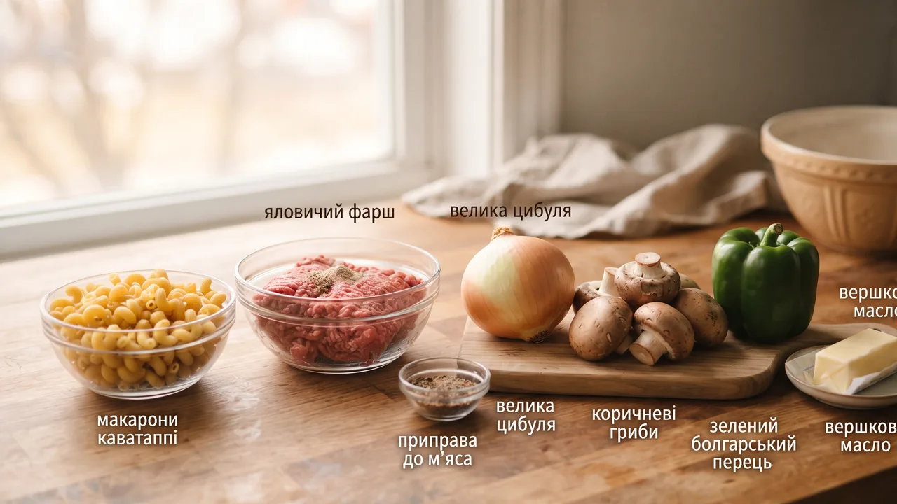 Запіканка з фаршем та сиром у стилі чізстейк